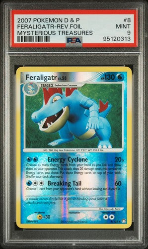 Pokemon Feraligatr Reverse Holo Mysterious Treasures 8/123 PSA 9