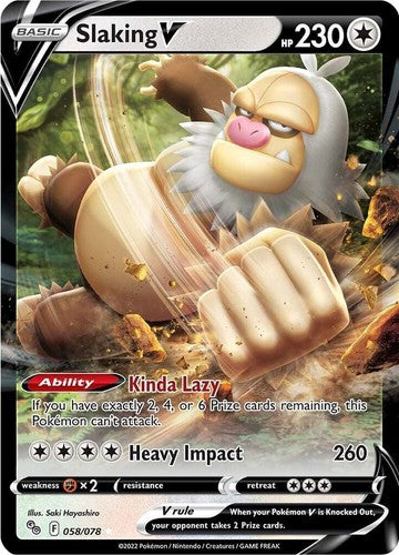 Pokemon GO Slaking V Ultra Rare 058/078 NMPokemon