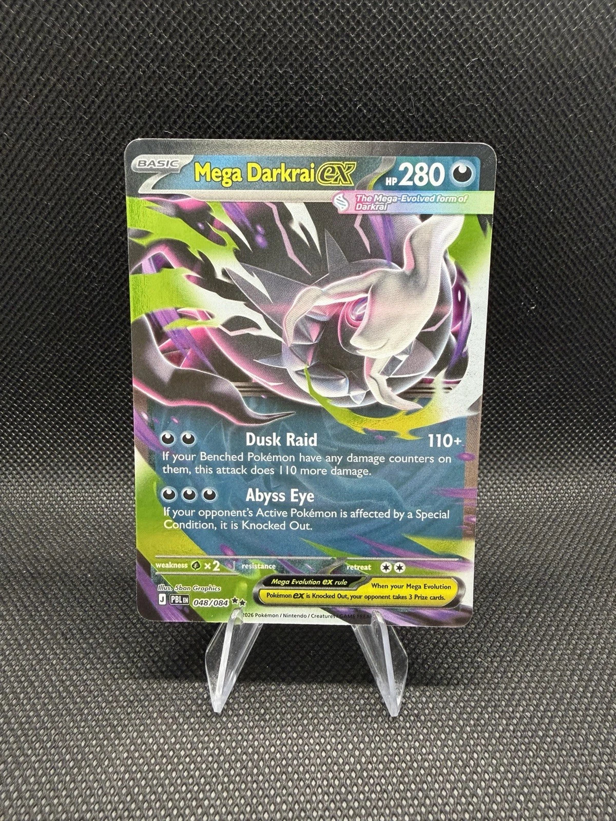Pokemon Mega Darkrai ex 048/084 Pitch Black Double Rare Holo EN NM