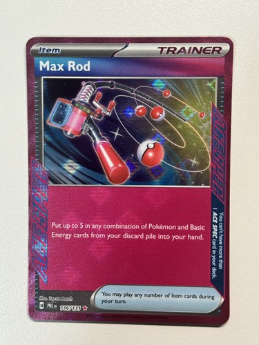 Pokemon TCG - Max Rod - 116/131 - Ace Spec - Prismatic Evolutions NM/M