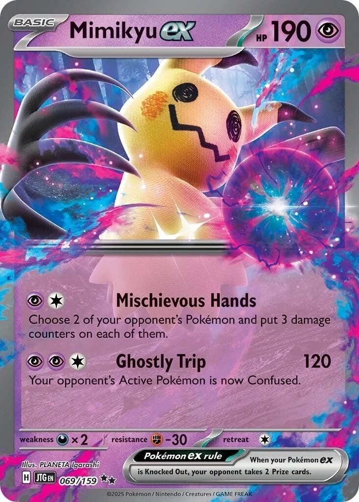 Pokemon TCG - [JTG 069/159] - Mimikyu ex NM - SV09: Journey Together