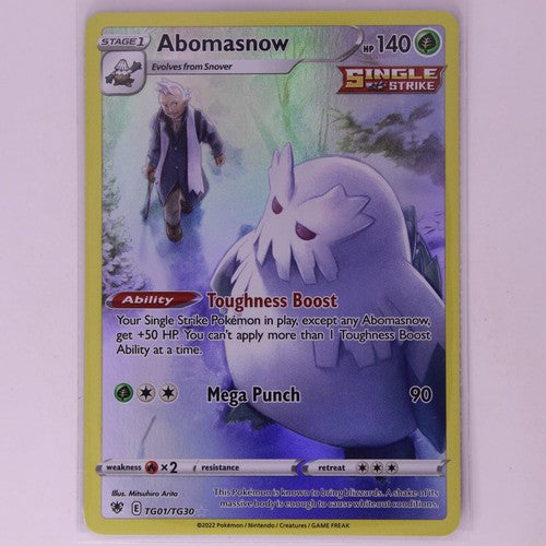 Pokémon TCG Abomasnow Astral Radiance Tg01/Tg30 Holo Rare