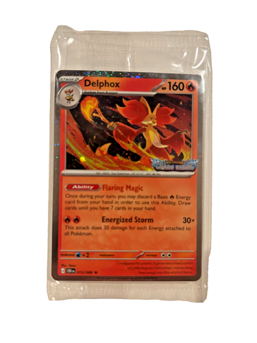 Pokemon TCG Delphox 013/086 Stamped Chaos Rising Sealed Holo Promo NM