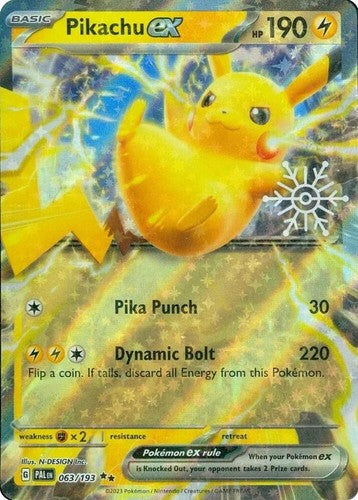 Pokemon TCG SV: 063/193 Pikachu ex Snowflake Stamp Cosmos Promo NEW N/MINT+