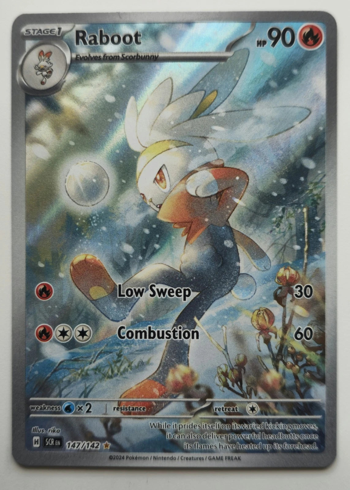 Raboot 147/142 Illustration Rare Card Stellar Crown Pokemon TCG Card TCG