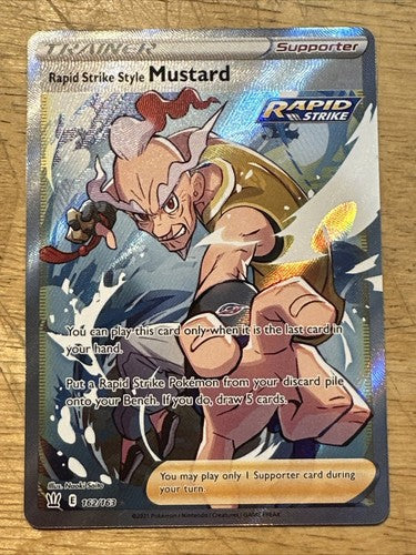 Rapid Strike Mustard - 162/163 - Ultra Rare - Battle Styles - NM/M Pokemon Card