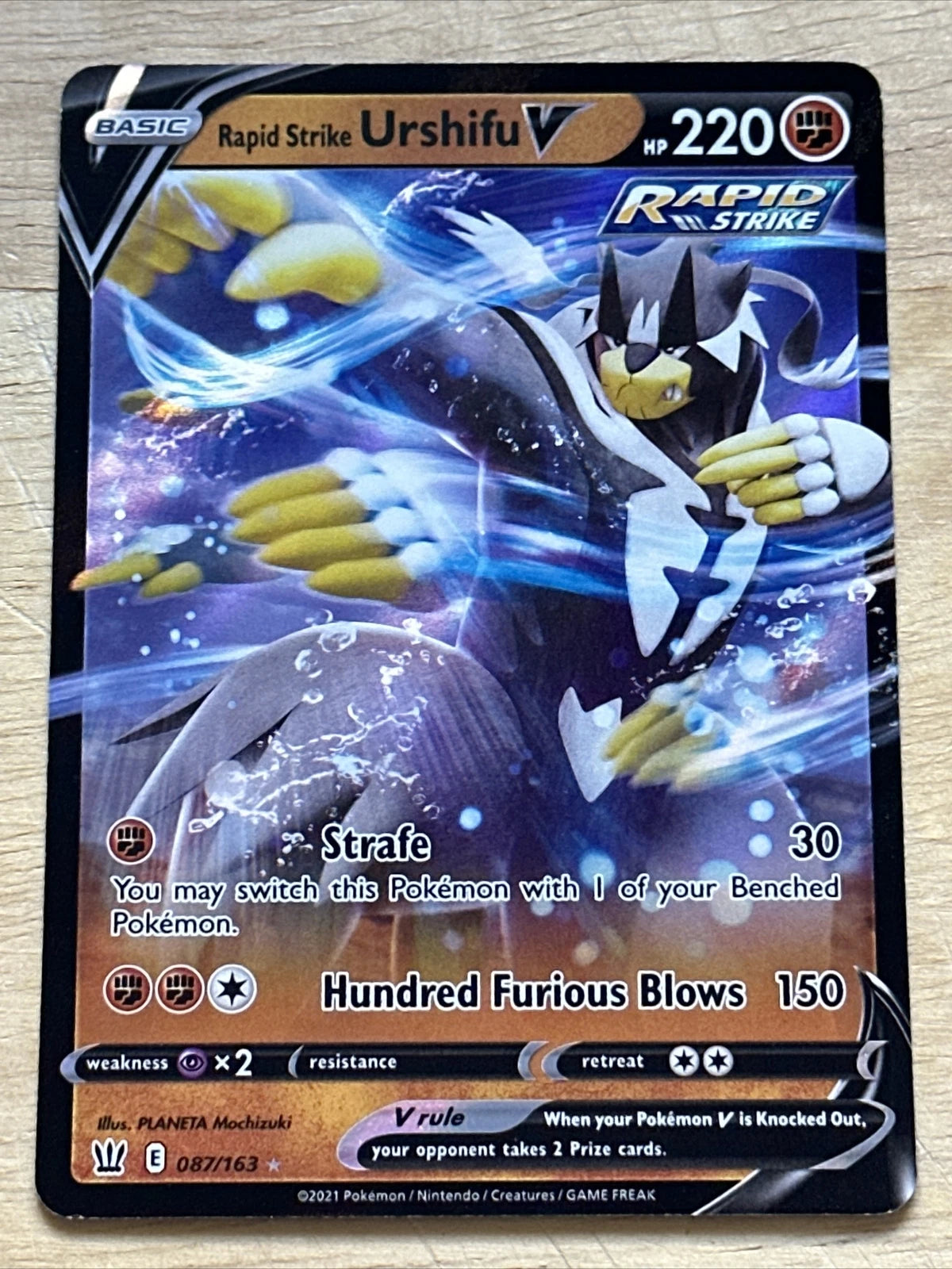 Rapid Strike Urshifu V - 087/163 - Ultra Rare - Battle Styles NM/M