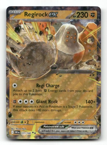 Regirock ex 101/182 - Destined Rivals - Pokemon Card NM/M