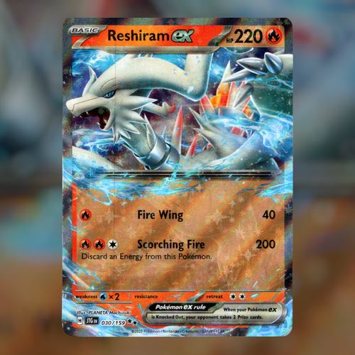 Reshiram ex 030/159 - Double Rare - SV09: Journey Together - Pokemon TCG - NM