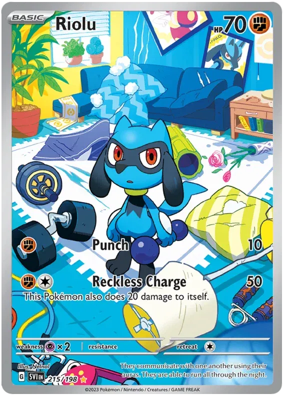 Riolu Scarlet & Violet Base Set Illustration Rare 215/198