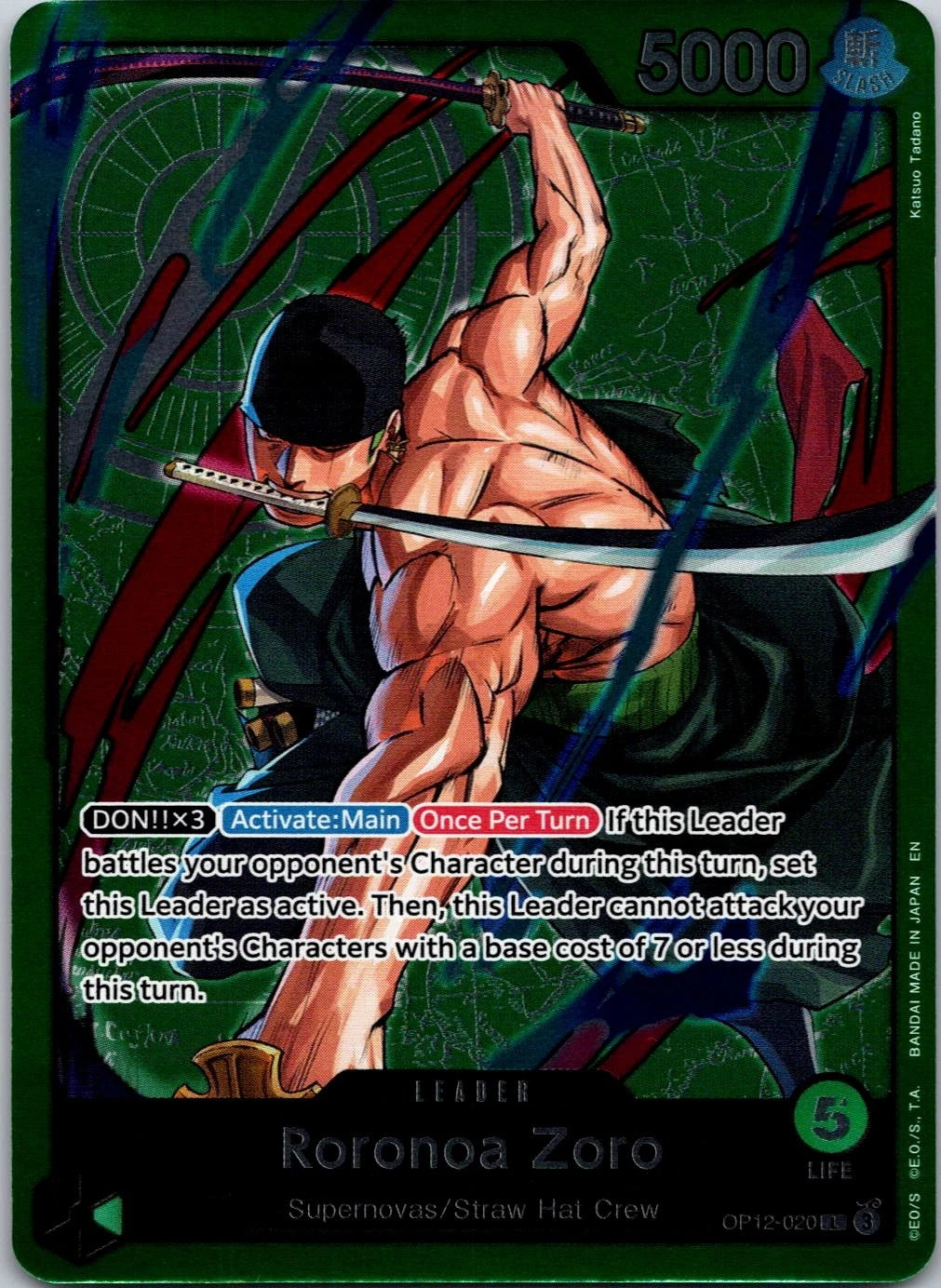 Roronoa Zoro - (Zoro Deck) OP12-020 L Learn Together Deck Set NM
