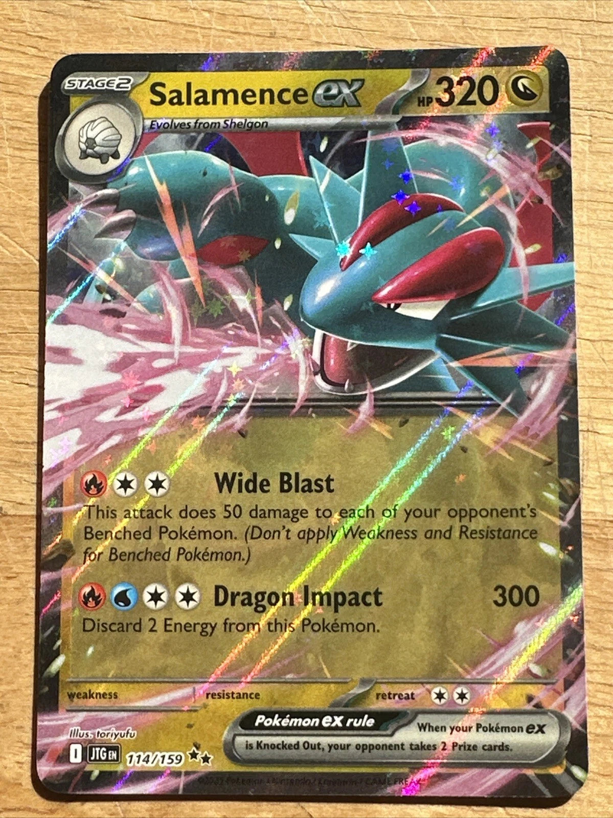 Salamence EX - 114/159 - Ultra Rare - Journey Together - NM/M - Pokemon Card