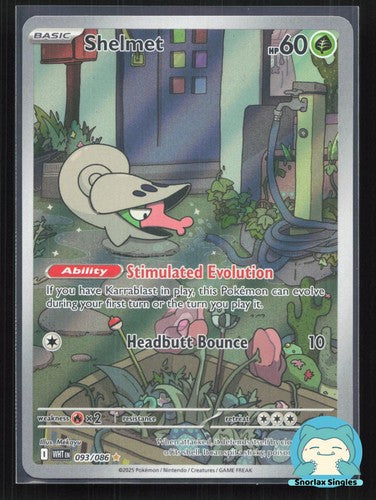Shelmet 093/086 Illustration Rare White Flare Pokemon Holo