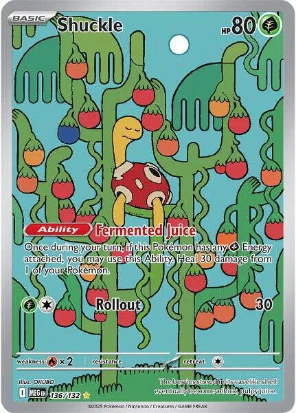 Shuckle Mega Evolution Illustration Rare 136/132 POKEMON