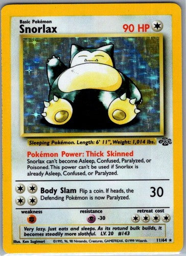 Snorlax 11/64 Holo Jungle - Pokemon Card