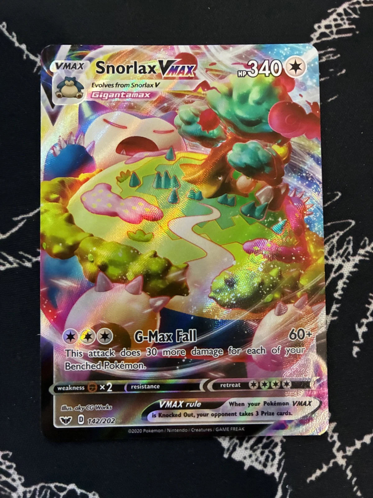 Snorlax VMAX SWSH01: Sword & Shield Base Set 142/202 Ultra Rare NM Pokemon