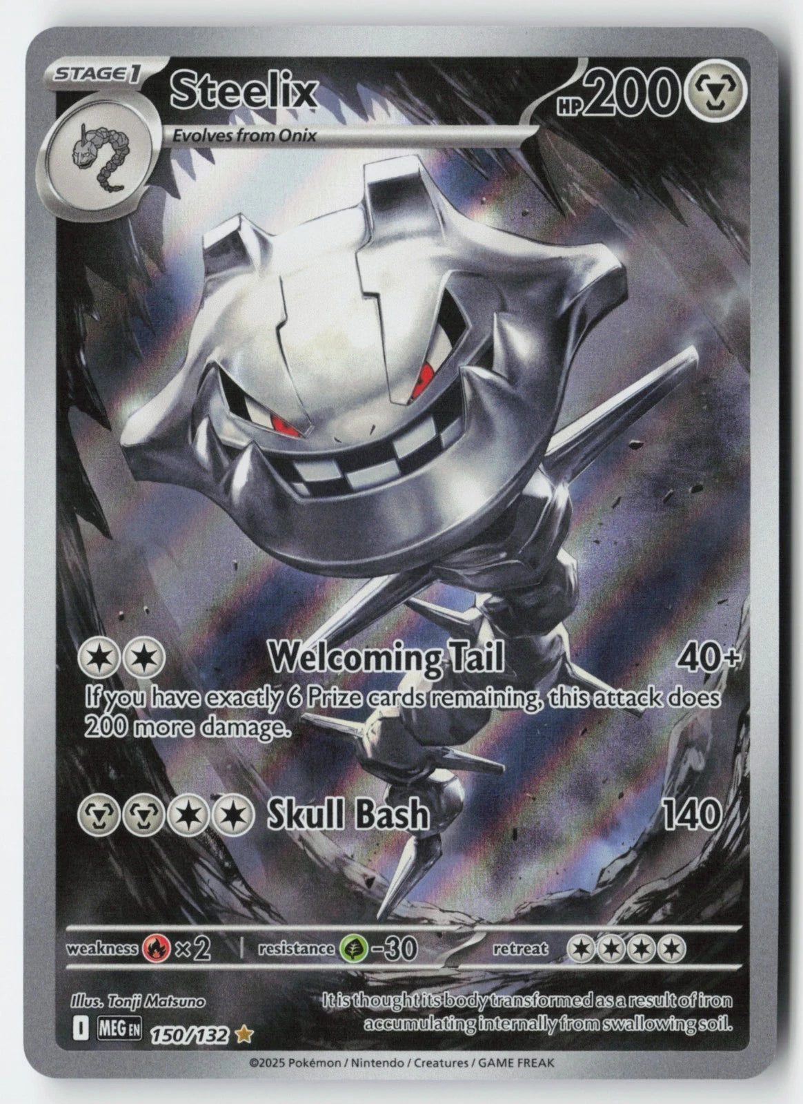 Steelix - 150/132 - Mega Evolutions - Illustration Rare - Pokemon Card