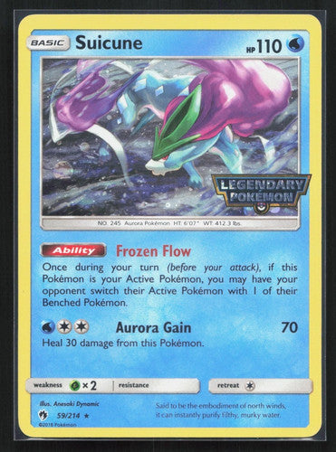 Suicune 59/214 [Stamped] - Sun & Moon: Lost Thunder