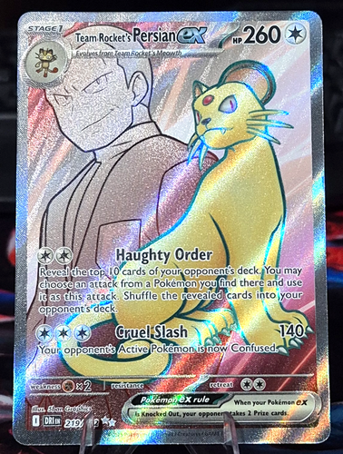 Team Rocket's Persian ex 219/182 Destined Rivals Pokemon NM/M