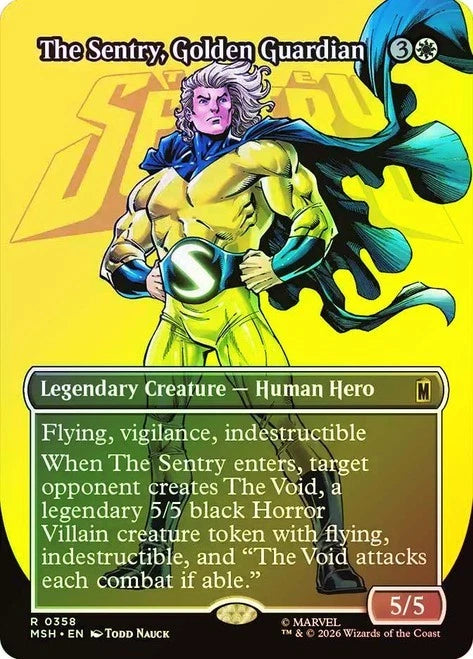 The Sentry, Golden Guardian Foil Borderless Marvel Super Heroes NM MTG