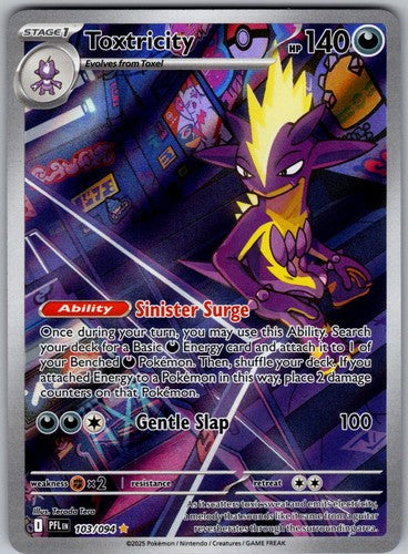 Toxtricity 103/094 Illustration Rare Phantasmal Flames Pokemon Holo NM/M