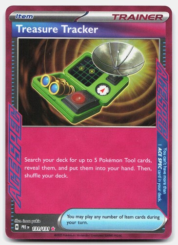 Treasure Tracker Holo 131/131 Prismatic Evolutions Pokemon Near Mint