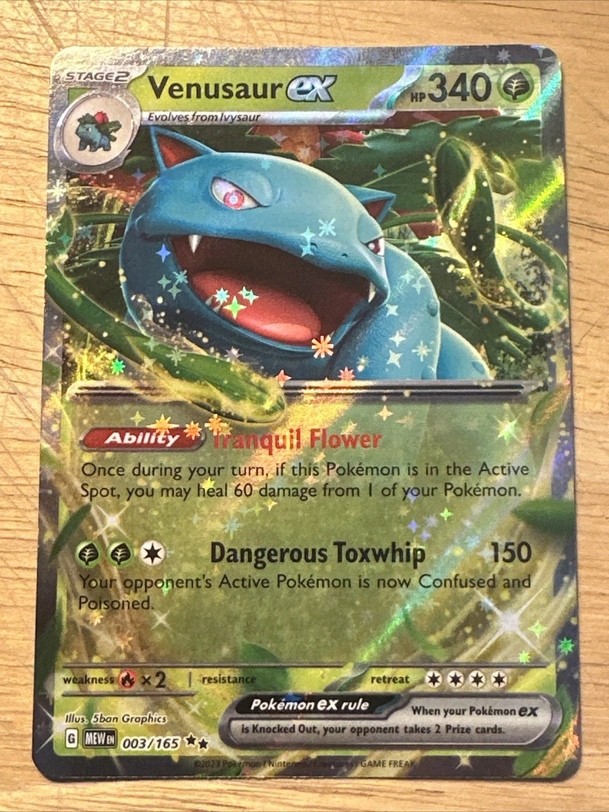 Venusaur ex - 003/165 - Ultra Rare - ENG Pokemon 151 MEW - NM - Pokemon Card