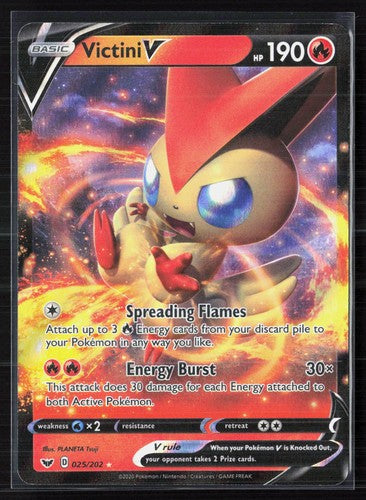 Victini V 025/202 Sword & Shield Pokemon Holo NM/M