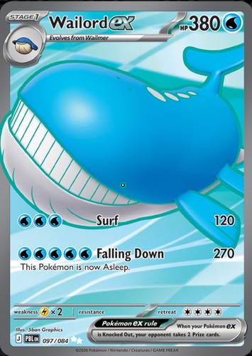 Wailord ex Pitch Black Ultra Rare• 097/084