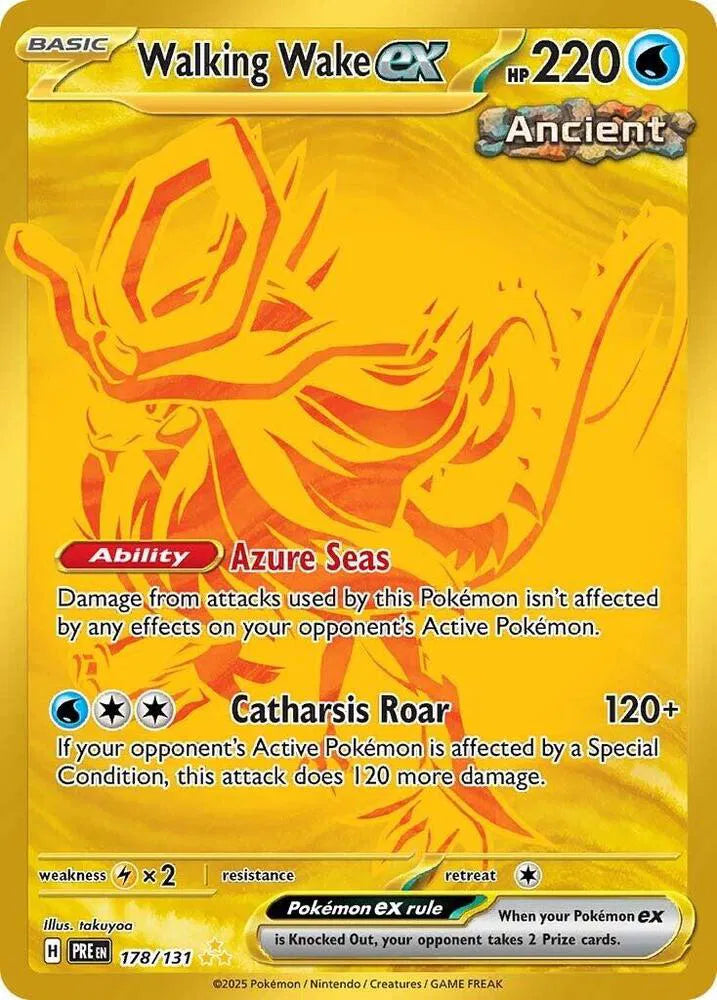 Walking Wake ex Prismatic Evolutions Hyper Rare 178/131 POKEMON