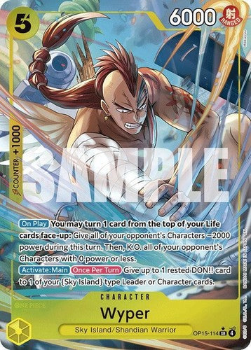 Wyper Alt Art OP15-114 SR One Piece Card Game English SR