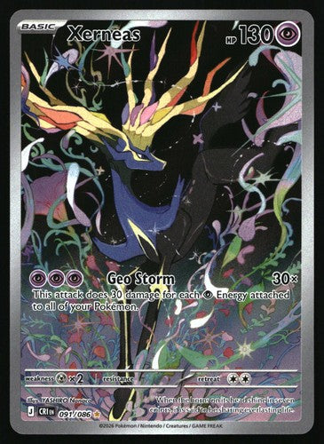 Xerneas 091/086 Holo Illustration Rare Chaos Rising