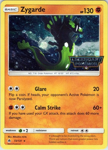 Zygarde 72/131 - Pokemon TCG Sun & Moon Forbidden Light - Rare Holo (NM)