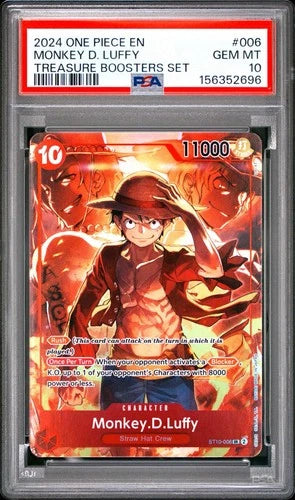 Monkey D. Luffy 2024 One Piece Treasure Booster Promo #ST10-006 PSA 10