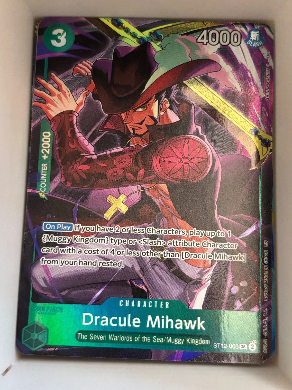 ST12-003 Dracule Mihawk Illustration AA Alt Art English