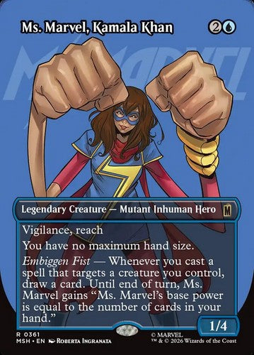 Ms. Marvel, Kamala Khan (BORDERLESS) MTG | NM/EX | Marvel Super Heroes