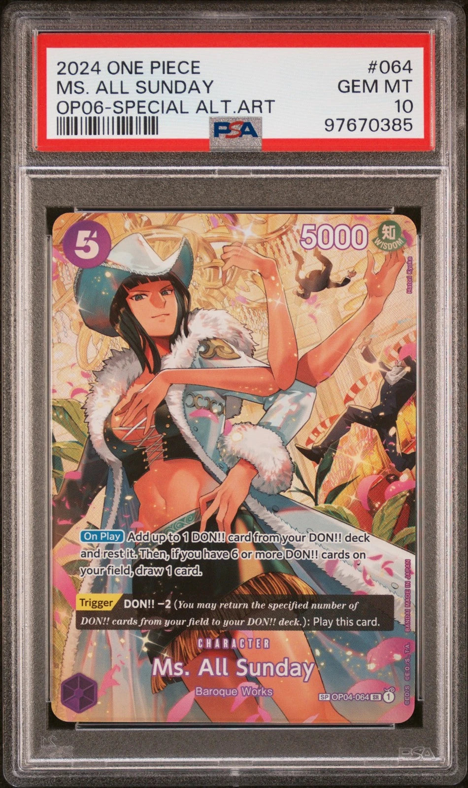 Ms. All Sunday OP06-064 Special Alt Art PSA 10 English