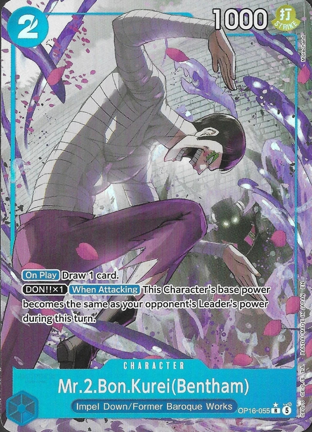 Mr.2.Bon.Kurei(Bentham) NM OP16-055 The Time of Battle ALT ART