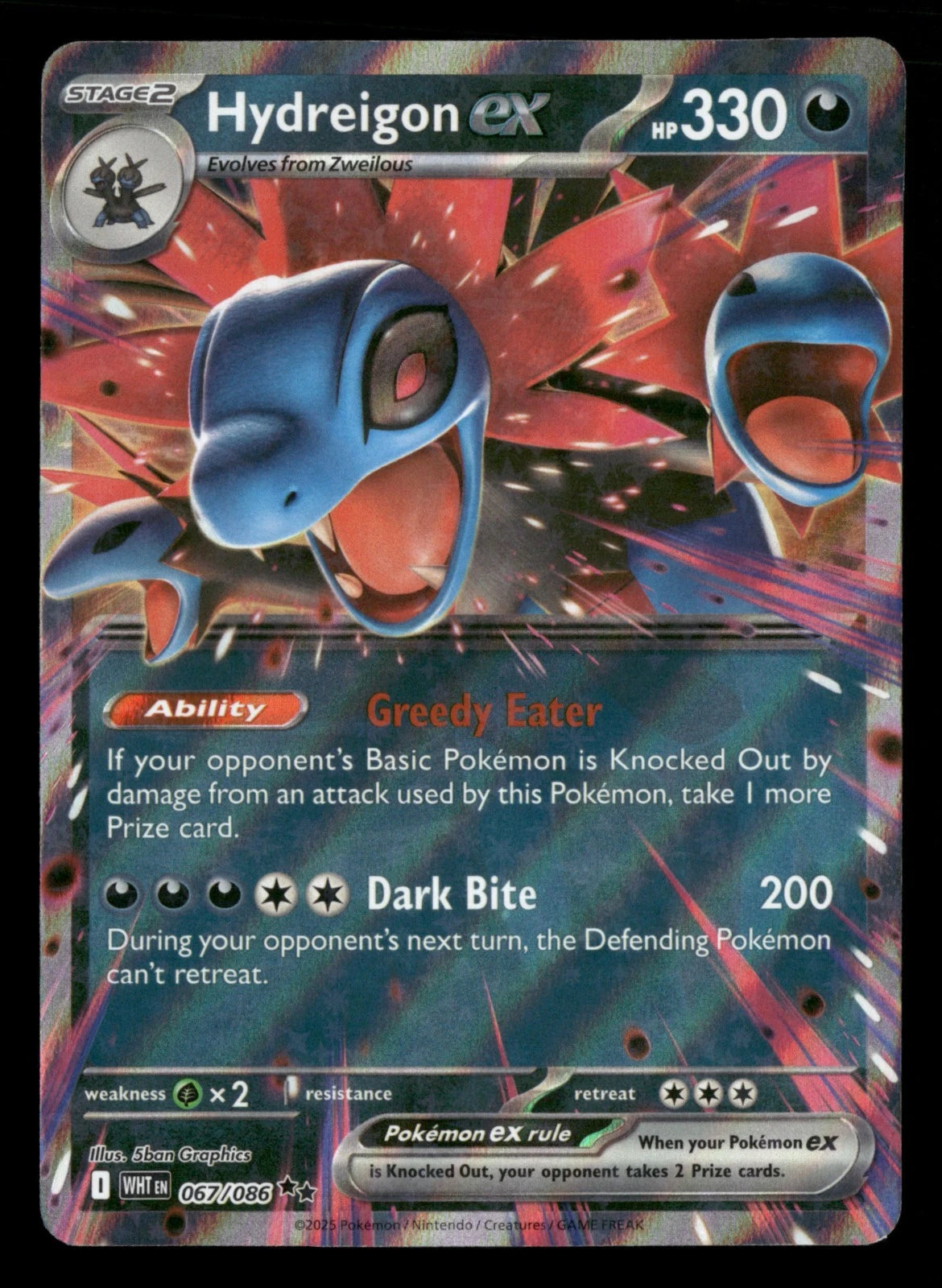 Hydreigon ex - 067/086 - Double Rare - White Flare - Pokemon Card