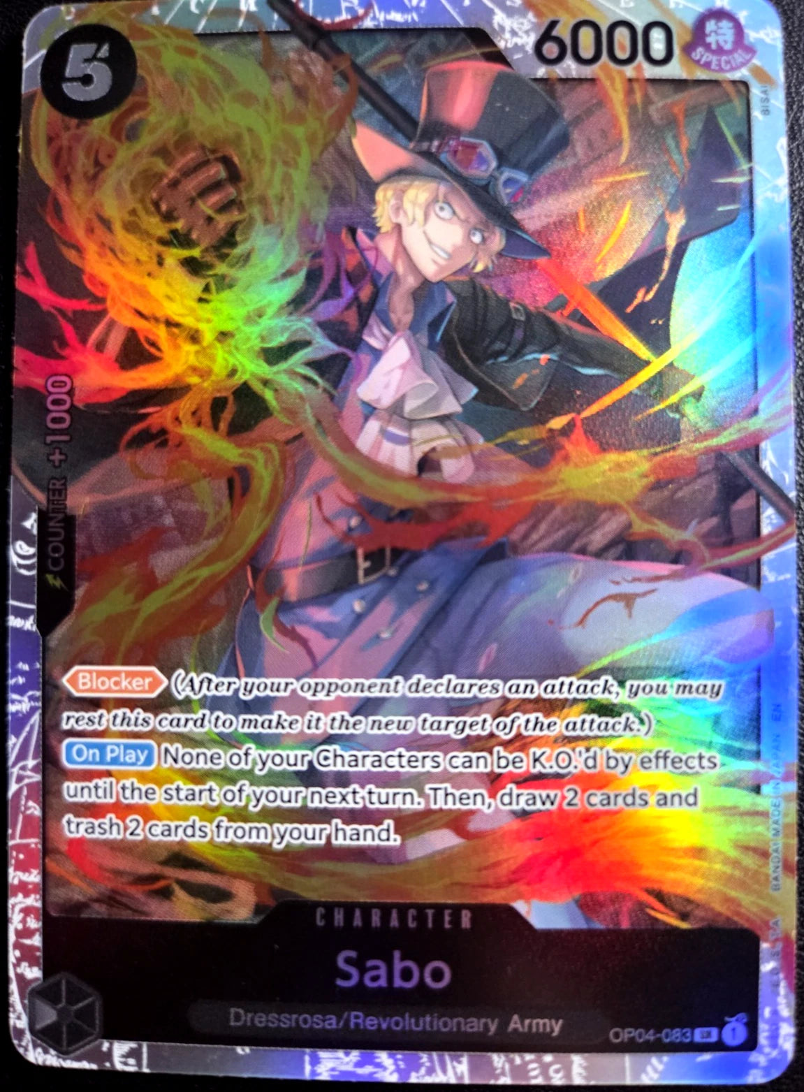 Sabo OP04-083 SR ONE PIECE Tcg Card Game