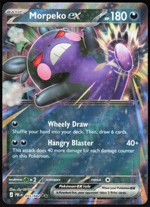 MORPEKO EX 055/084 Double Rare PITCH BLACK Pokemon Holo Near Mint