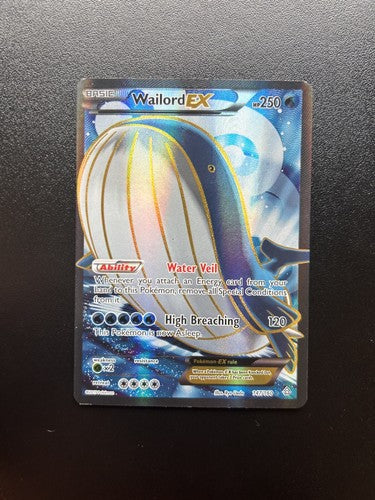 Pokemon Wailord EX 147/160 Full Art Ultra Rare XY Primal Clash Holo LP