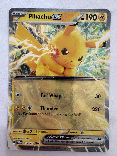 Pikachu ex 028/131 Prismatic Evolutions Pokemon Card TCG