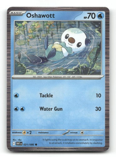 Oshawott 021/086 - White Flare Holo - Pokemon Card NM/M