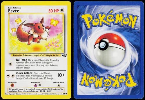 EEVEE 51/64 JUNGLE POKEMON COMMON MP
