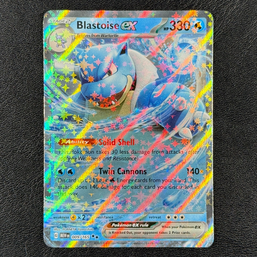 Blastoise ex 009/165 - Double Rare - 151 - Pokemon TCG Card