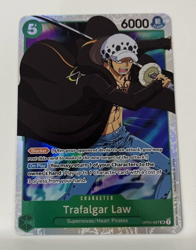 Trafalgar Law OP01-047 SUPER RARE (SR) One Piece Card Game NM English