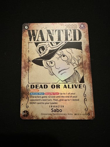 Sabo Wanted Poster Card SEC SP- OP13-120 - Carrying On His Will - English