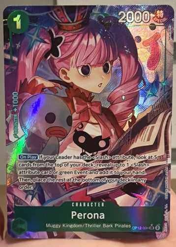 One Piece Perona OP12-034 SR Alt Art Legacy of the Master English